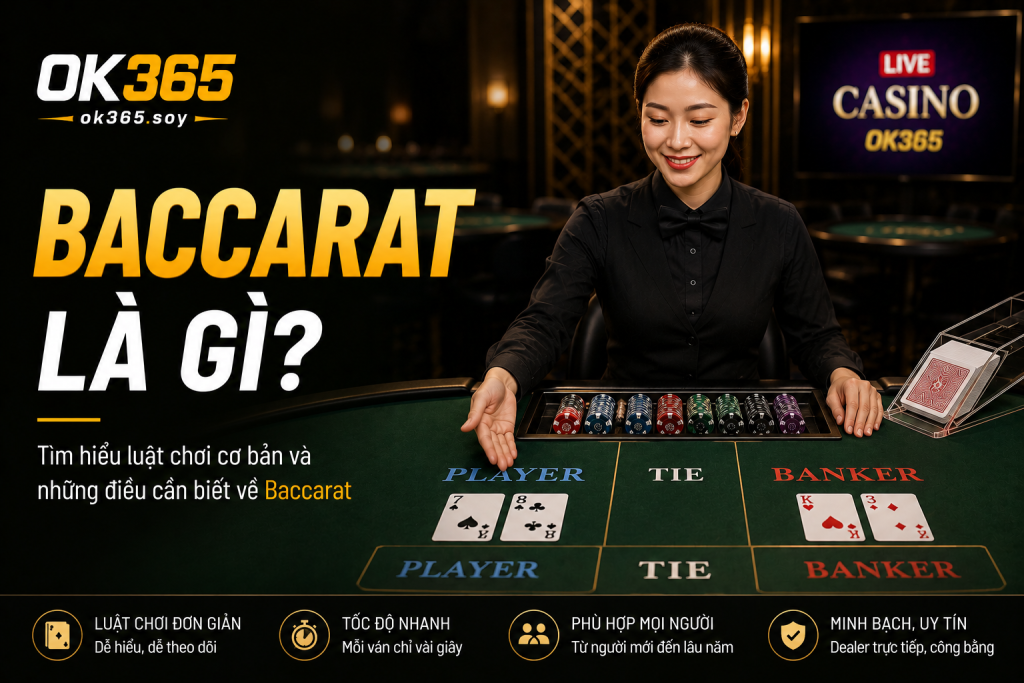 Baccarat là trò chơi bài phổ biến trong casino trực tuyến