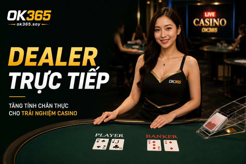 Dealer trực tiếp giúp tăng tính chân thực cho trải nghiệm casino