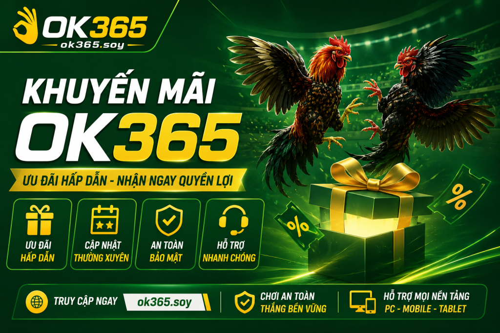Khuyến Mãi OK365 cập nhật nhiều ưu đãi dành cho thành viên
